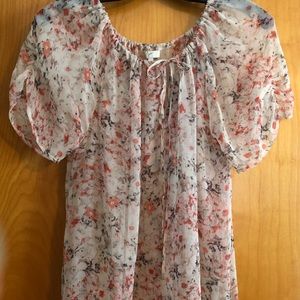 Joie Flowy, sheer, silk.